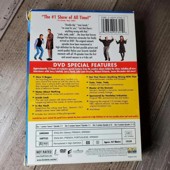 Seinfeld DVD Box Set - Seasons 1-2 - Picture 4 of 12